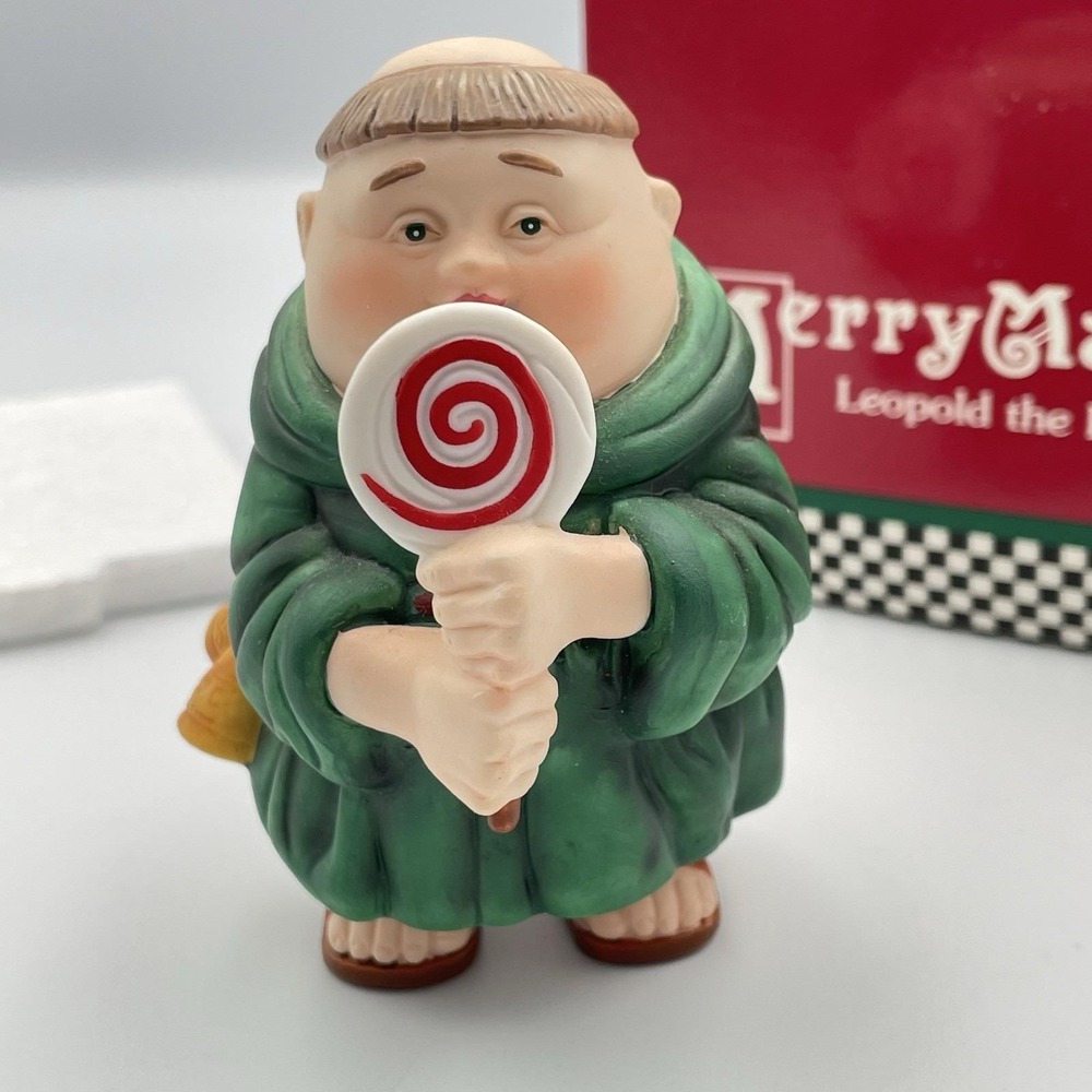 Vtg Department 56‎ Merry Makers Leopold The Lollipopman Ceramic Figurine W/ Box